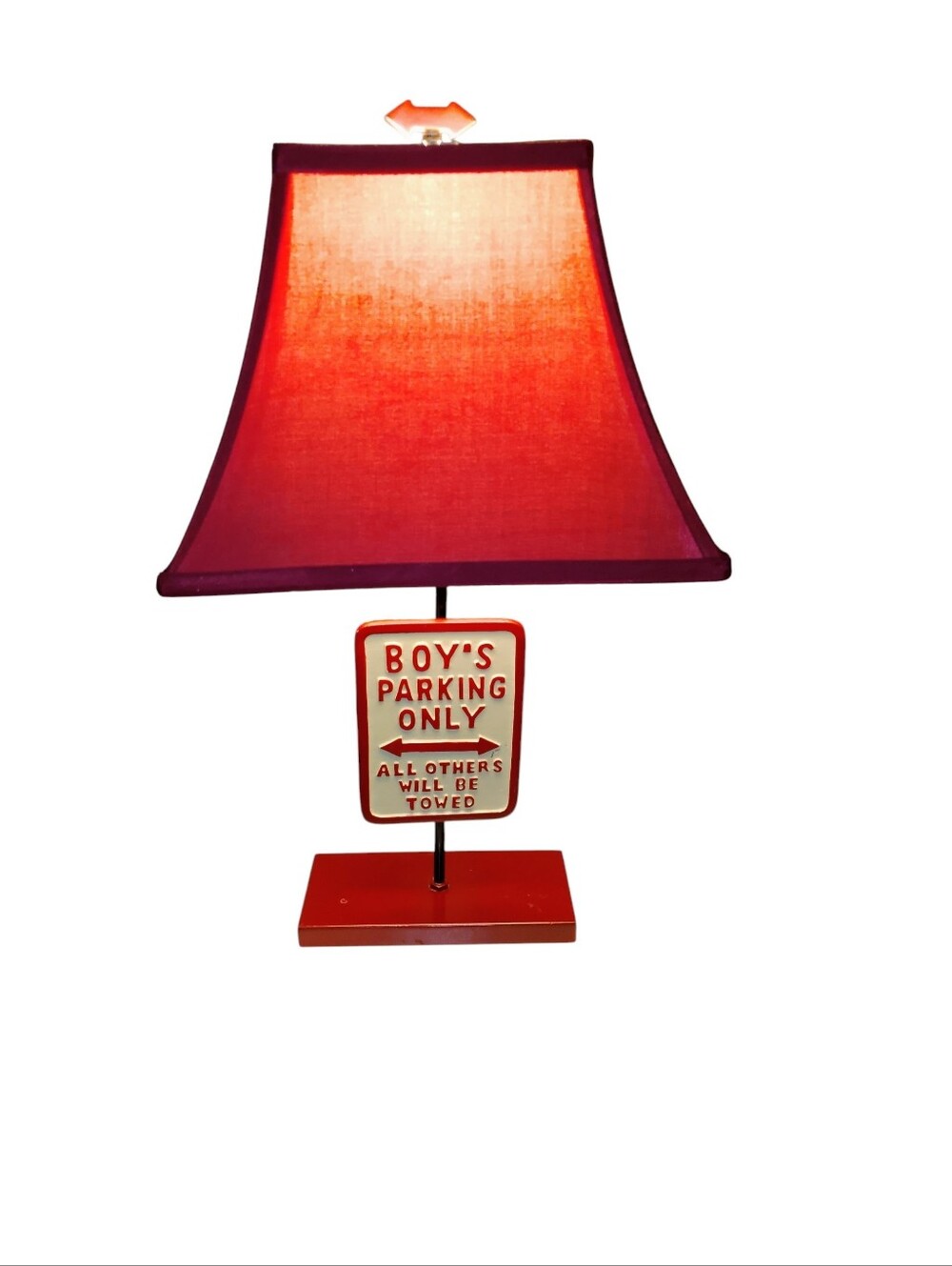 Rare Vintage " Boys Only Parking " Lamp